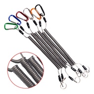 1pcs Fishing Lanyards Safety Rope Wire Coiled Tether for Pliers Grippers Fish Tackle Tools