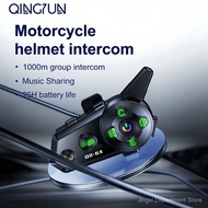 【New】D2-6X Intercom Helmet Bluetooth Headset Noise Reduction Music Sharing Mixing 1 to 5 Wireless Mo