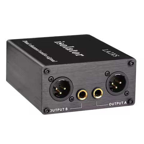 LA2XS Audio Isolator Noise Reduction Filter Eliminates Current Noise Dual-Channel 6.5 XLR Mixer Audi