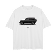 Mercedes Benz G500 Car Print T-shirt White 100% Heavy Cotton Oversized T-shirt G Class Wagon Graphic
