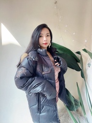 lee 經典黑冬季鉚釘率性可拆帽領 古董古著羽絨澎厚磅外套vintage