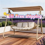 💐💐熱賣款 100%新 戶外鞦韆 花園室內家用 swing 搖椅鐵藝 陽台藤編吊椅 吊床 室外庭院 雙人鞦韆