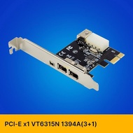 BT 4 Port 3+1 IEEE 1394 Firewire 1394A 1394A PCIe x1 Card for Windows 8 10