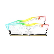 RAM DDR4(3600) 16GB (8GBX2) TEAM DELTA RGB WHITE ประกัน LT. เเรม เเรมคอม เเรมคอมพิวเตอร์ เเรมคอมประก