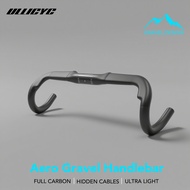 ULLICYC T1000 Full Carbon Road Bicycle HandleBar,Aero Gravel Handlebar for Cyclocross,Black Matt 340