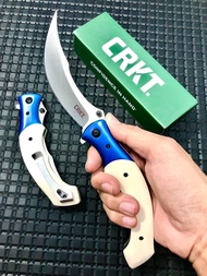 มีดพับ CRKT RITUAL Model Series 7471 Folding Knives Materials Sandvik 12c27 Operner Flipper IKBS oem สีฟ้า