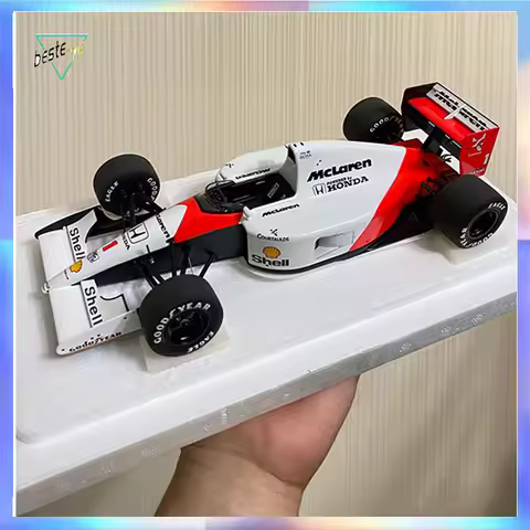 Autoart 1/18 McLaren Car Model Honda F1 MP4/6 SENNA Alloy Racing Car Model Room Ornament Display Boy