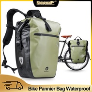 Rhinowalk Bicycle Pannier Bag 27L-30L Large Capacity Waterproof Bicycle Side Bag For Brompton and 3Sixty Cycling Backpack Shoulder Bag Travel Luggage Storage Bag Bicycle Accessories For Mountain Road Touring Bike