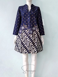 Tunik Shanaya lapis furing full tricot premium katun elegan dress kondangan JUMBO Small Big Size