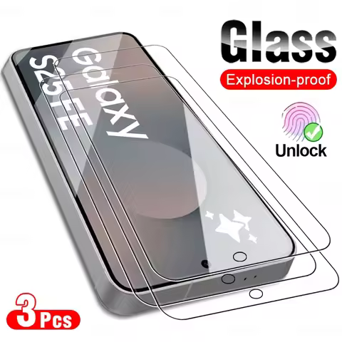 3Pcs 9D Full Coverage Tempered Glass Case For Samsung S25 FE 9H Screen Protector For Samsung Galaxy 