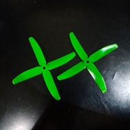 HIJAU RC Drone Gemfan 5040 Propeller 5040 5x4 4Blade 1pair green Nylon fiber glass