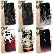 Shockproof Casing For Tecno Spark Go 2023 Pop 7 Case BF6 BF7n Fashion Space Sunset Painted Soft Cove