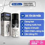Dung dịch vệ sinh nam dạng bọt hương thơm nam tính Shell Masculine Scents - Chai 100ml | SHELL CHÍNH