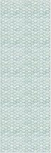 GelPro NeverMove Machine Washable Antiqued Lattice Runner Rug, 3x9, Blue