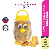Golden Coin Chocolate Se7en 100pcs Penguin Golden Chocolate Coins