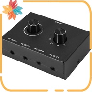 4 Port Audio Switch, 3.5mm Audio Switcher, Stereo AUX Audio Selector, 4 Input 1Output/1Input 4 Outpu