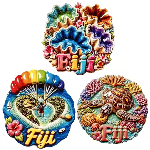Oceania Fiji 3D Fridge Magnets Tourism Souvenir Refrigerator Magnets Sticker