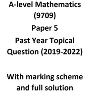 Cambridge A-level Mathematics (9709) Past Year Topical Question (SoftCopy)