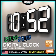 PRADO Creative 3D Display Bright Led Digital Chat Snooze Alarm Clock Time Date Multi -Function Wt Us
