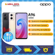 OPPO A96 RAM 8/256GB NFC 5000mAh 33W SuperVOOC Chipset Snapdragon 680 Original Second Fullset