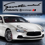 40cm x 12cm Car Body Sticker Lamp Eyebrow Decoration Bump Stickers For MG MULAN ZT ZS HS ZR TF MG4 M