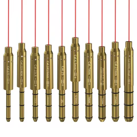 22LR Red Laser Boresighter Cartridge Dot Sight for Pistol & Rifle Scope - Hunting Accessory Training