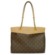 LOUIS VUITTON 路易威登 Pallas Shopper LV 標誌花朵米色 Monogram Dune 肩背包 M41580