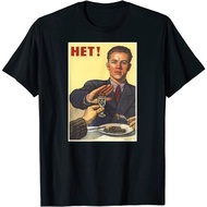 Kaos Baju Pria Wanita No to Alcohol Soviet Union USSR Russian Retro Vintage T-Shirt