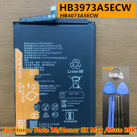 New Original HB4073A5ECW HB3973A5ECW 5000mAh Battery for Huawei Honor Note 10/Honor 8X Max /Mate 20X