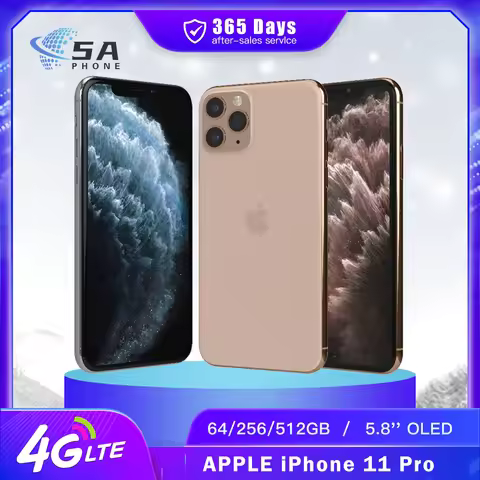 Original Unlocked Apple iPhone 11 Pro 4G Mobile Phone NFC 64GB/256GB 5.8" XDR OLED HDR10 12MP A13 Bi