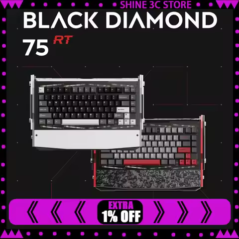 Angry Miao Dry Studio Black Diamond 75 RT Magnetic Switch Keyboard Wired Mechanical Keyboard 0.04mmR