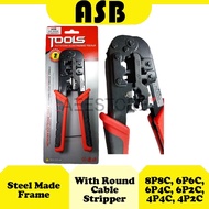 ASB HY-N568 8P8C 6P6C 6P4C 4P4C 4P2C | RJ-45 / RJ-12 / RJ-11 Network Plugs Crimping Tool / Alat Keli