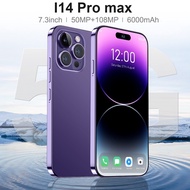 Legal Phone I14 Pro Max  Cellphone 2024 Brand New Smartphone 7.3 Inch Mobiles 16GB+ 512GB