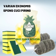 HIJAU DISHWASHING SPONGE STAINLESS STEEL COARSE ECONOMIC SPONGE GREEN COARSE PILLOW SPONGE