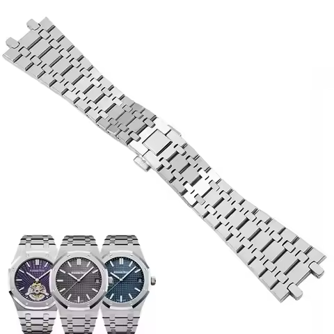 Solid Stainless Steel Watch Band For AP 15400 15703 AP ROYAL OAK Audemars Piguet Royal Oak Watch Str