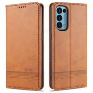 For Oppo Reno5 K Reno5 Pro Protective Case Magnetic Leather Flip Cover Case With Buckle Slot