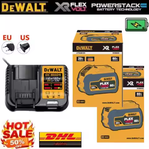 Original DEWALT battery, 20V, 6AH, rechargeable lithium ion battery, DEWALT, DCB115, DCB118, fast ch