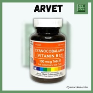 [3G] 1pc ARVET Cyanocobalamin B12 Vitamin - B12 100tabs for Dog, Chicken, Cat and Pigeon