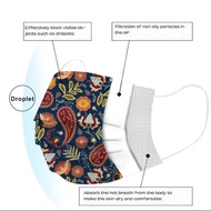 Oriental Disposable Face Mask Batik 3 Layer (10pcs), Face Shield, Face Cover