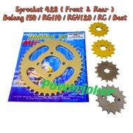 Suzuki Belang 150/RG Sport 110/RGV 120/Best/RC 80 100 110 (428) Sprocket Gold Spocket Spoket Depan Belakang Front &amp; Rear