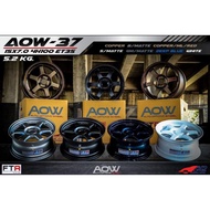 AOW TE37 NEW SPORT RIMS LIGHT WHEELS (FLOW FORMING) 15x7JJ / 15X6.5JJ / 16X7JJ 4x100 READY STOCK - MADE IN THAILAND