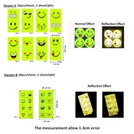 Smiley Face Reflection Sticker, Smiley Face Safety Reflection Sticker, Safety Warning Sticker, Refle