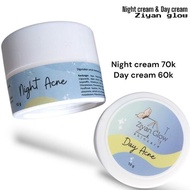 Promo / Terlaris NIGHT KLINIK + DAY CREAM ACNE ZIYAN GLOW SKINCARE KRIM MALAM DAN SIANG Terbaik