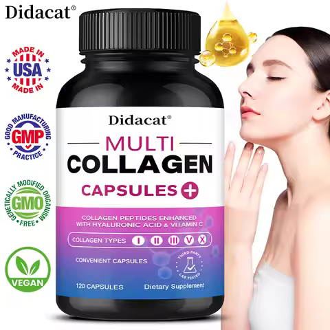 Multiple Collagen Complex - Types I,II,III,V,and X - Hair,Skin,Nail,Bones,Joint Health Support,Impro