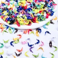 100pcs/Lot Ball Chain Crimp End Connector Bead Tips Calotte Ends Clamshell Knot Cover for Jewelry Ma