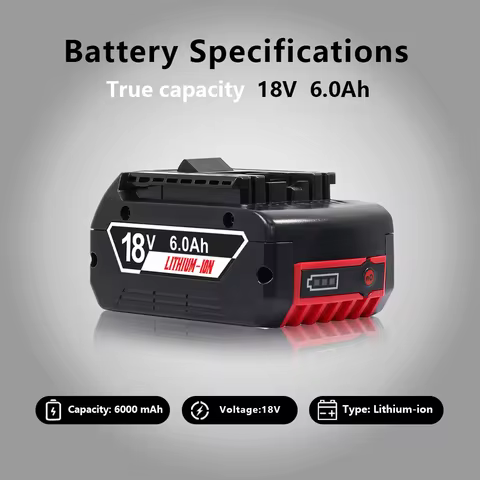 For Bosch 18V 3Ah 5Ah 6Ah for Bosch 18650 Power Tool Battery for BAT609 BAT609G BAT618 BAT618G 3601H