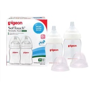 PIGEON ORIGINAL Twin Pack 160ml 240ml PP Anti-Colic Baby Bottle Botol Susu Bayi Pigeon BPA-Free Boto