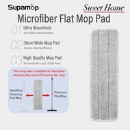 Supamop Microfiber Flat Mop Head Microfiber Mop Refill 36cm Wide Mop Pad for Handfree Flat Mop and Premium Flat Mop