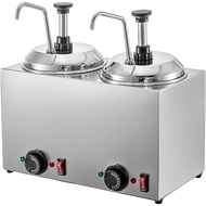 Cheese Dispenser with Pump 5.28 Qt Capacity Hot Cheese Warmer 1300W Hot Fudge Warmer with Pump Singl