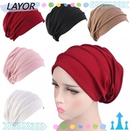 LAYORSG Women Cancer Elastic Cloth Head Cap Hat Cotton Chemo Cap